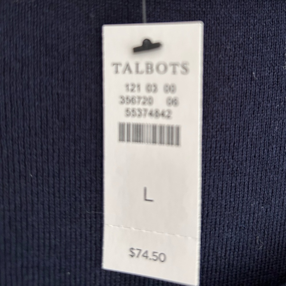 NWT Talbots Blue Ruffled Tank Top Sweater - Picture 3 of 5
